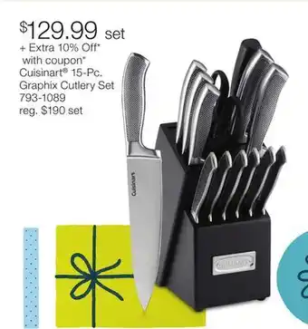 JC Penney Cuisinart 15-Pc. Graphix Cutlery Set offer