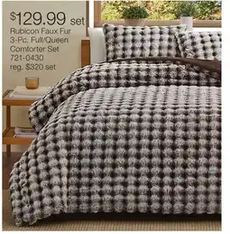 JC Penney Rubicon Faux Fur 3-Pc. Full/Queen Comforter Set offer