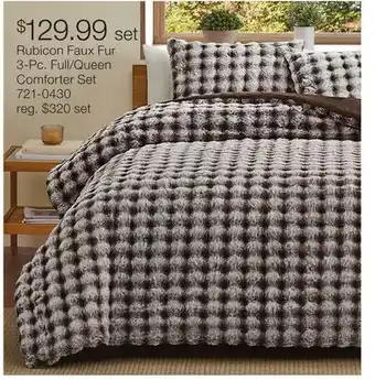 JC Penney Rubicon Faux Fur 3-Pc. Full/Queen Comforter Set offer