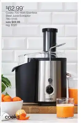 JC Penney Cooks 700-Watt Stainless Steel Juice Extractor offer