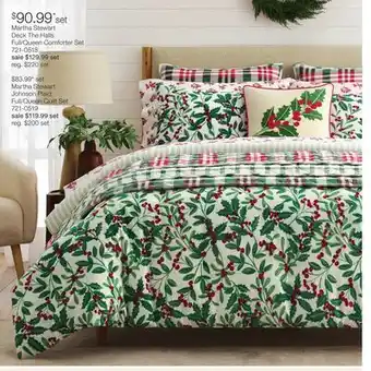 JC Penney Martha Stewart Deck The Halls Full/Queen Comforter Set offer