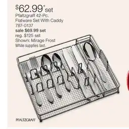 JC Penney Pfaltzgraff 42-Pc. Flatware Set With Caddy offer