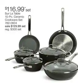 JC Penney Sur La Table 10-Pc. Ceramic Cookware Set offer