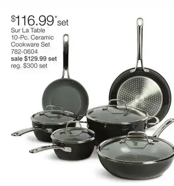 JC Penney Sur La Table 10-Pc. Ceramic Cookware Set offer