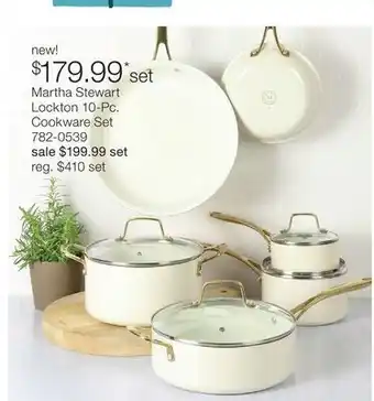 JC Penney Martha Stewart Lockton 10-Pc. Cookware Set offer