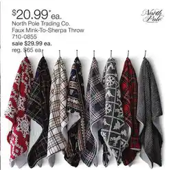 JC Penney North Pole Trading Co. Faux Mink-To-Sherpa Throw offer