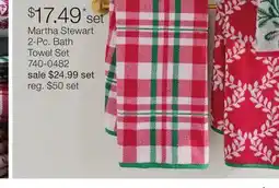 JC Penney Martha Stewart 2-Pc. Bath Towel Set offer