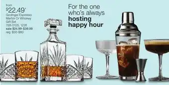JC Penney Godinger Espresso Martini Or Whiskey Gift Set offer