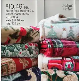 JC Penney North Pole Trading Co. Velvet Plush Throw offer