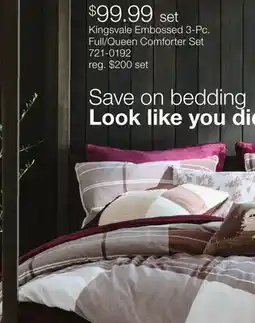 JC Penney Kingsvale Embossed 3-Pc. Full/Queen Comforter Set offer