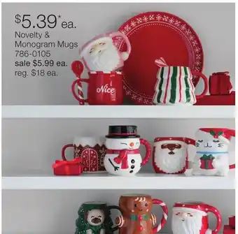 JC Penney Novelty & Monogram Mugs offer