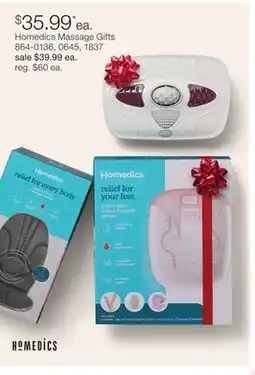 JC Penney Homedics Massage Gifts offer