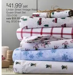 JC Penney Linden Street Vintage Wash Queen Sheet Set offer