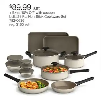 JC Penney bella 21-Pc. Non-Stick Cookware Set offer