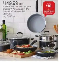 JC Penney Cuisinart Advantage 11-Pc. Ceramic Cookware Set offer