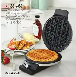 JC Penney Cuisinart Waffle Iron offer