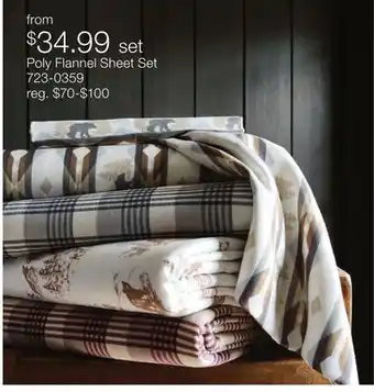 JC Penney Poly Flannel Sheet Set offer