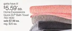 JC Penney Home Expressions Quick-Dri Bath Towel offer