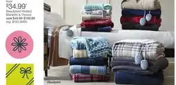 JC Penney Beautyrest Heated Blankets & Throws offer