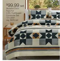 JC Penney Skyland Coco Faux Fur 3-Pc. Full/Queen Comforter Set offer