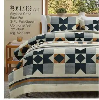 JC Penney Skyland Coco Faux Fur 3-Pc. Full/Queen Comforter Set offer