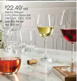 JC Penney Martha Stewart 4-Pc. Wine Glass Set offer