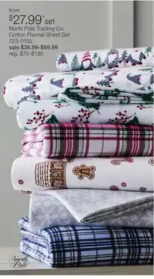 JC Penney North Pole Trading Co. Cotton Flannel Sheet Set offer