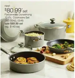 JC Penney Farberware Durastrong 12-Pc. Cookware Set offer