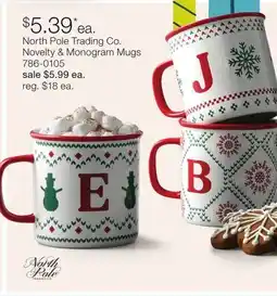 JC Penney North Pole Trading Co. Novelty & Monogram Mugs offer