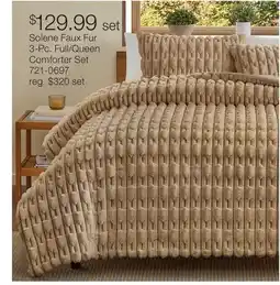 JC Penney Solene Faux Fur 3-Pc. Full/Queen Comforter Set offer