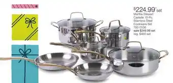 JC Penney Martha Stewart Castelle 10-Pc. Stainless Steel Cookware Set offer