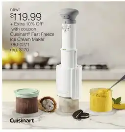 JC Penney Cuisinart Fast Freeze Ice Cream Maker offer