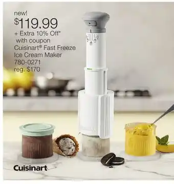 JC Penney Cuisinart Fast Freeze Ice Cream Maker offer