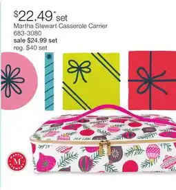JC Penney Martha Stewart Casserole Carrier offer