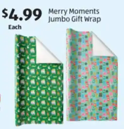 Aldi Merry Moments Jumbo Gift Wrap offer