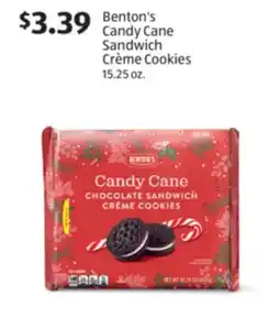 Aldi Benton's Candy Cane Sandwich Crème Cookies offer