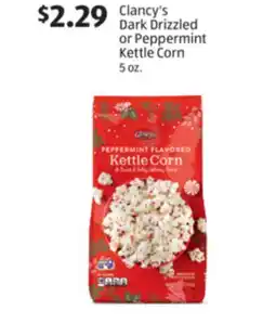 Aldi Clancy's Dark Drizzled or Peppermint Kettle Corn offer