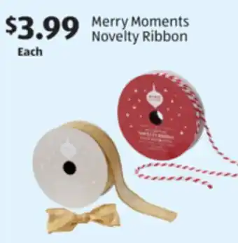 Aldi Merry Moments Novelty Ribbon offer
