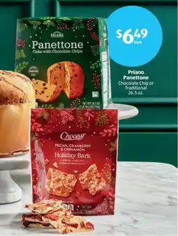 Aldi Priano Panettone Chocolate Chip or offer