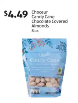 Aldi Choceur Candy Cane Chocolate Covered Almonds offer