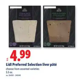 Lidl Lidl Preferred Selection liver pâté offer