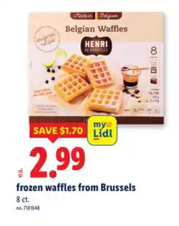 Lidl frozen waffles from Brussels offer