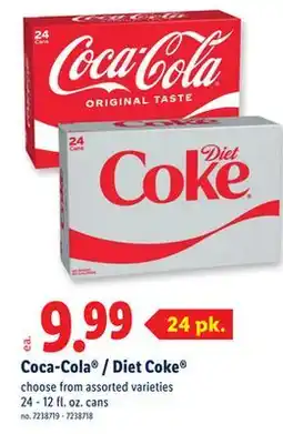 Lidl Coca-Cola / Diet Coke offer