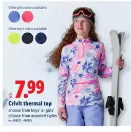 Lidl Crivit thermal top offer