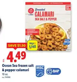 Lidl Ocean Sea frozen salt & pepper calamari offer