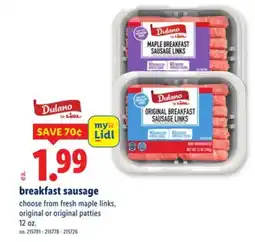 Lidl breakfast sausage offer