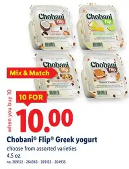 Lidl Chobani Flip Greek yogurt offer