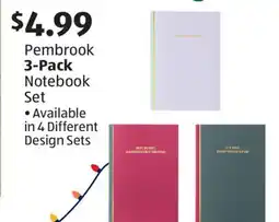 Aldi Pembrook 3-Pack Notebook Set offer