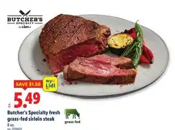 Lidl Butcher's Specialty fresh grass-fed sirloin steak offer