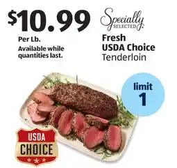 Aldi Fresh USDA Choice Tenderloin offer